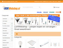 Tablet Screenshot of lichtwebshop.nl